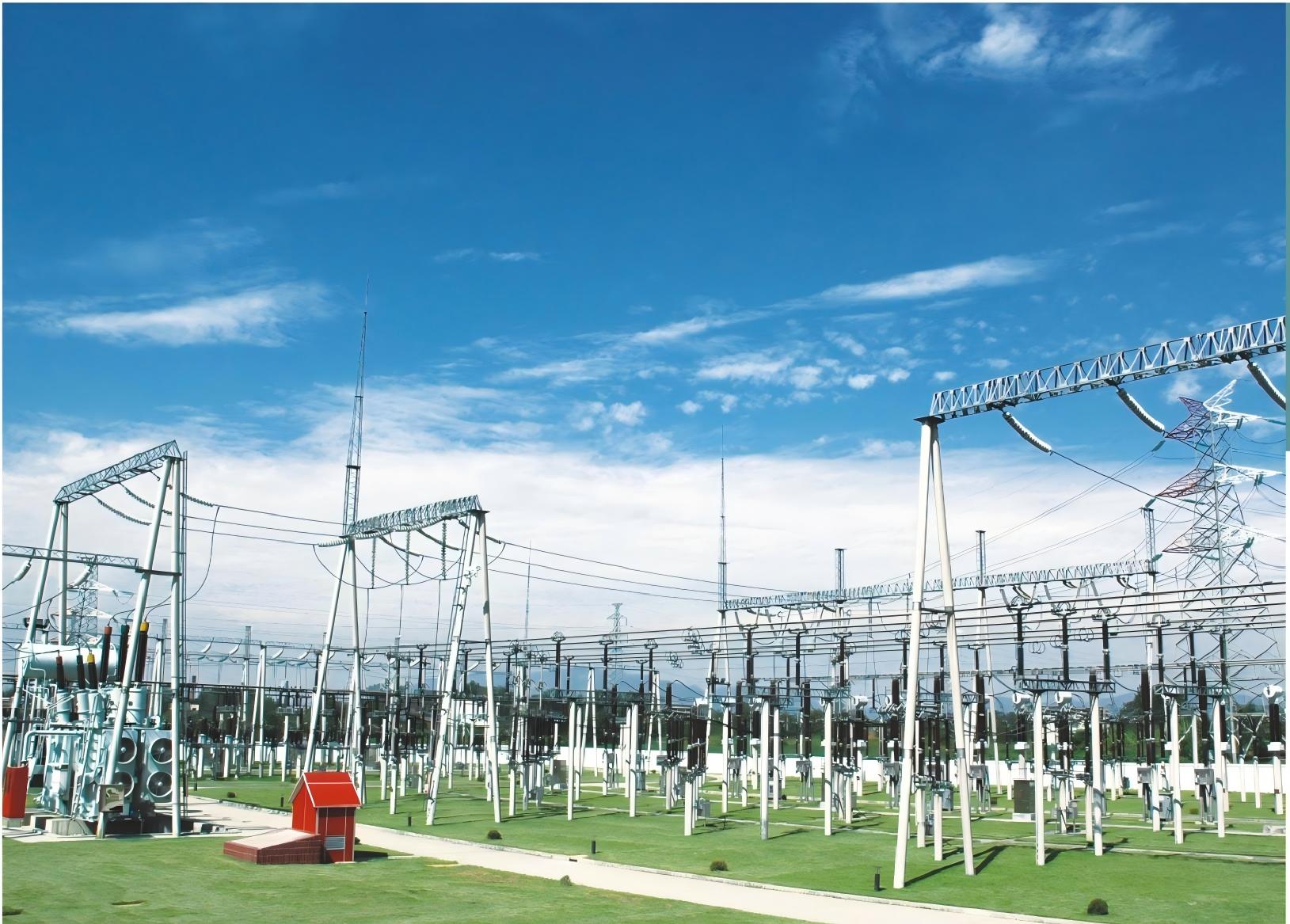 Outdoor high-voltage substation yard
