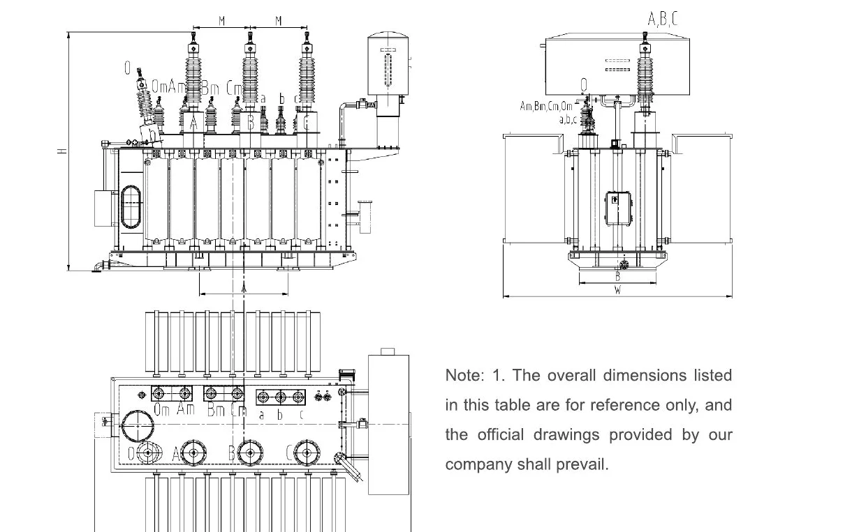 SSZ-6300~63000/110 outline drawing